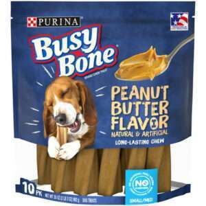 Purina Busy Bone Peanut Butter Chew Treats for Dogs 35 oz Pouch