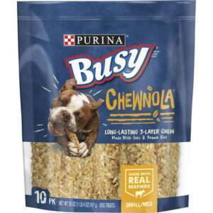Purina Busy Rawhide Chewnola Oats & Brown Rice Treat for Dogs 20 oz Pouch