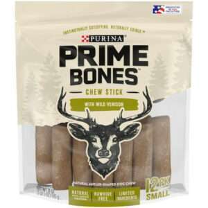 Purina Prime Bones Wild Venison Stick Treats for Dogs 21 oz Pouch
