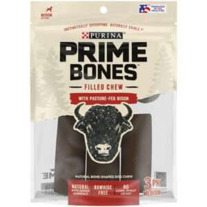 Purina PrimeBone Pasture Fed Bison Natural Chews for Dogs 11.3 oz Pouch