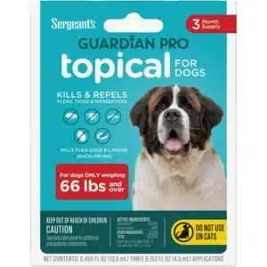 SERGEANT S GUARDIAN Pro Flea & Tick Topical for Dogs 66 lbs and Over 3 Count