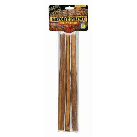 Savory Prime 9 in. Natural Beef Grain Free Bully Stick for Dogs Pack of 3