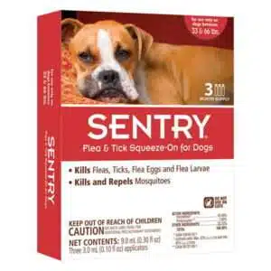 Sentry Flea & Tick Treatment For Dogs 33-66 Lbs. 3 Monthly Treatments