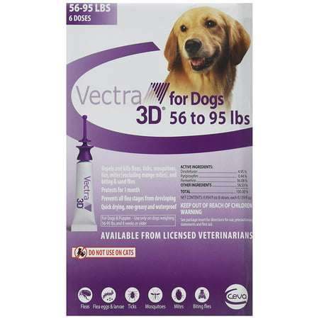 Vectra 3D for Large Dogs 56-95 lbs - 6 Doses