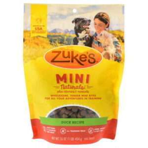 Zukes Zuke s Mini Naturals Moist Dog Treats - Delicious Duck Recipe 1 lb Pack of 4