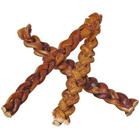 12 Braided Bully Sticks for Dogs (25 Pack) - Natural Bulk Dog Dental Treats & Healthy Chews Chemical Free 12 inch Best Low Odor Pizzle Stix