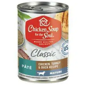 (12 Pack) Chicken Soup Senior Wet Dog Food Chicken Turkey & Duck Pate 13 oz cans