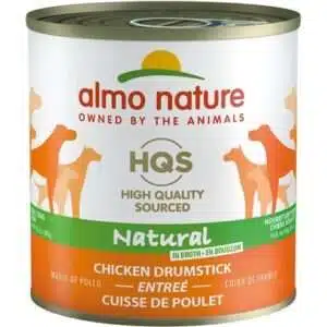Almo Nature HQS Natural Dog Grain Free Additive Free Chicken Drumstick Canned Dog Food 9.87-oz, case of 12