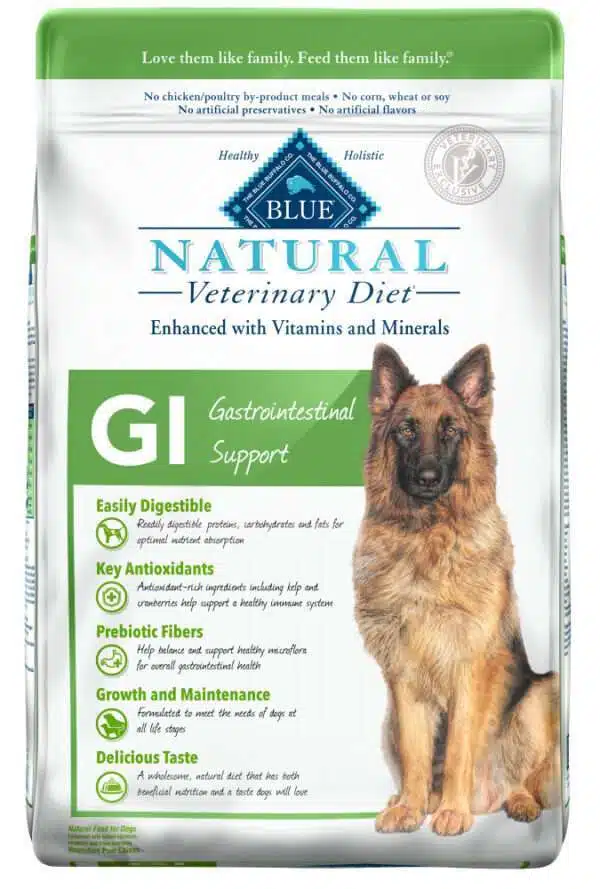 BLUE Natural Veterinary Diet GI Gastrointestinal Support Dry Dog Food - 6 lb Bag