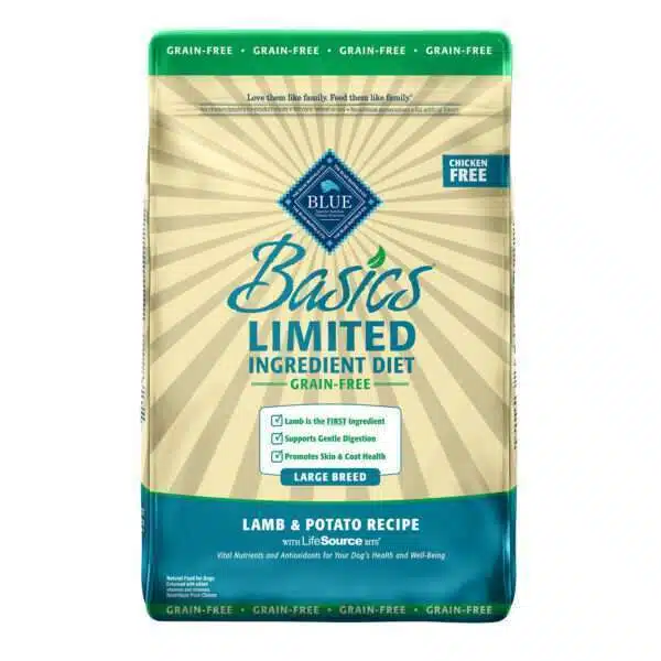 Blue Buffalo Basics Limited Ingredient Large Breed Grain Free Lamb & Potato Recipe Dog Food | 22 lb