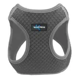 Blue Frog Track N Guard 1X Protective Dog Harness GPS Message Ready & Built-In I.D. Tag (Fashionable Air Mesh Honeycomb Reflective Trim Design)