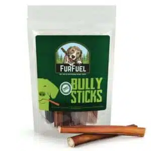 FurFuel Bully Sticks for Large Dogs 6 Pack. 6 Inch Bully Sticks. Low Odor Healthy & Natural Bully Sticks.