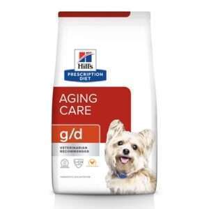 Hill's Prescription Diet g/d Aging Care Dry Dog Food 8.5 lb Bag, Chicken Flavor