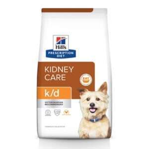 Hill's Prescription Diet k/d Kidney Care Dry Dog Food 17.6 lb Bag, Chicken Flavor