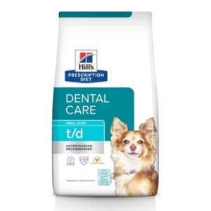 Hill's Prescription Diet t/d Dental Care Small Bites Dry Dog Food 5 lb Bag, Small Bites, Chicken Flavor