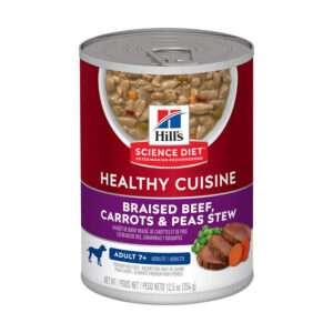 Hill's Science Diet Adult 7+ Healthy Cuisine Braised Beef, Carrots & Peas Stew Dog Food | 12.5 oz - 12 pk
