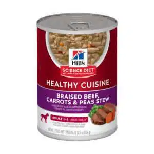 Hill's Science Diet Adult Healthy Cuisine Braised Beef, Carrots & Peas Stew Dog Food | 12.5 oz - 12 pk