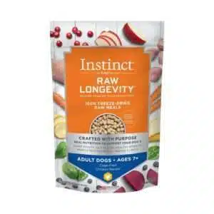 Instinct Instinct Raw Longevity 100% Freeze Dried Raw Meals Cage Free Chicken Recipe For Adult Dogs Ages 7+ Dog Food | 9.5