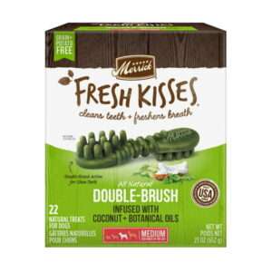 Merrick Fresh Kisses Coconut & Botanical Oils Dental Treats for Dogs 22 ct Box