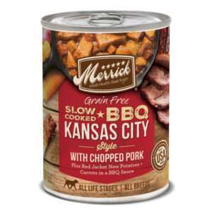 Merrick Grain Free Slow Cooked Bbq Kansas City Style With Chopped Pork Dog Food | 12.7 oz - 12 pk