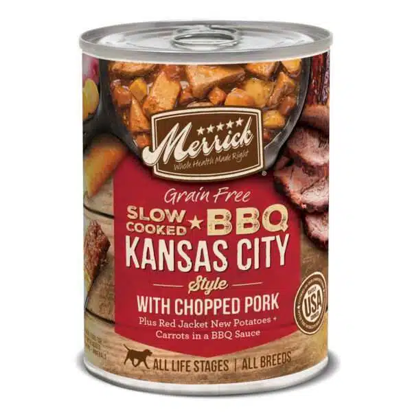 Merrick Grain Free Slow Cooked Bbq Kansas City Style With Chopped Pork Dog Food | 12.7 oz - 12 pk