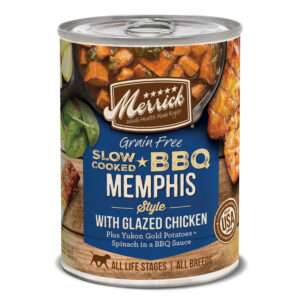 Merrick Grain Free Slow Cooked Bbq Memphis Style With Glazed Chicken Dog Food | 12.7 oz - 12 pk