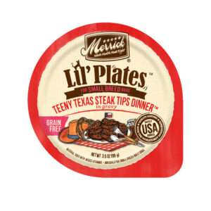 Merrick Lil' Plates Grain Free Teeny Texas Steak Tips Dog Food | 3.5 oz - 12 pk