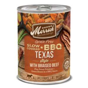 Merrick Slow Cooked Bbq Texas Style Beef Recipe Dog Food | 12.7 oz - 12 pk