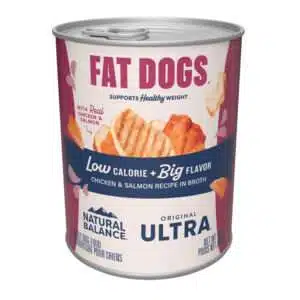 Natural Balance Fat Dogs Targeted Nutrition Chicken & Salmon Formula Wet Dog Food - 13 oz,case of 12