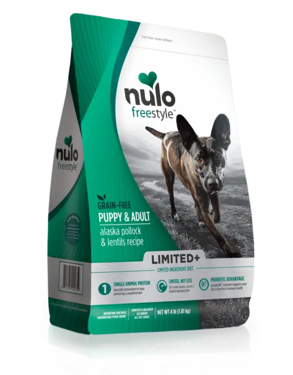 Nulo FreeStyle Limited+ Grain Free Alaska Pollock & Lentils Recipe Puppy & Adult Dry Dog Food - 10 lb Bag