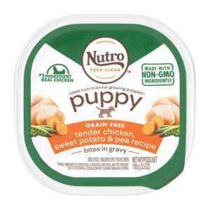 Nutro Puppy Tender Chicken, Sweet Potato & Pea Recipe Dog Food | 3.5 oz - 24 pk