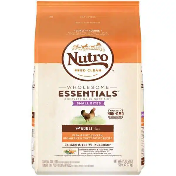 Nutro Wholesome Essentials Small Bites Adult Farm Raised Chicken, Brown Rice & Sweet Potato Recipe Dog Food | 30 lb