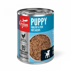 ORIJEN Puppy Recipe, Poultry & Fish Pate, Grain-free, Premium Wet Dog Food - 12.8 oz,case of 12