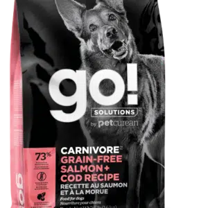 Petcurean GO! Solutions Carnivore Grain Free Salmon & Cod Recipe Dry Dog Food - 22 lb Bag