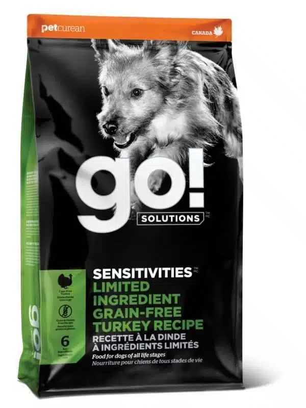 Petcurean Go! Sensitivities Limited Ingredient Grain Free Turkey Recipe Dry Dog Food - 12 lb Bag