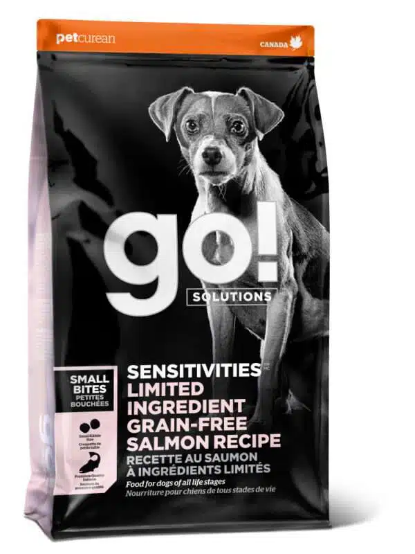 Petcurean Go! Sensitivities Small Bites Limited Ingredient Grain Free Salmon Recipe Dry Dog Food - 6 lb Bag