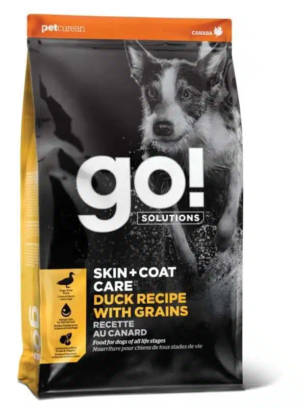 Petcurean Go! Skin & Coat Care Duck Recipe With Grains Dry Dog Food - 12 lb Bag