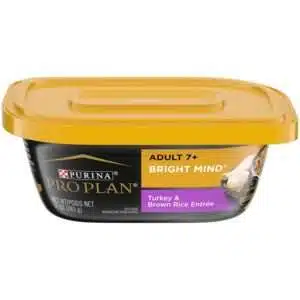 Purina Pro Plan Bright Mind Adult 7+ Turkey & Brown Rice Entree Dog Food | 10 oz - 8 pk