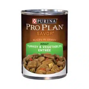 Purina Pro Plan Savor Adult Turkey & Vegetables Entree Slices In Gravy Dog Food | 13 oz - 12 pk