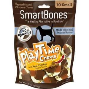 SmartBones PlayTime Small Peanut Butter Chews Dog Treats 10 pack