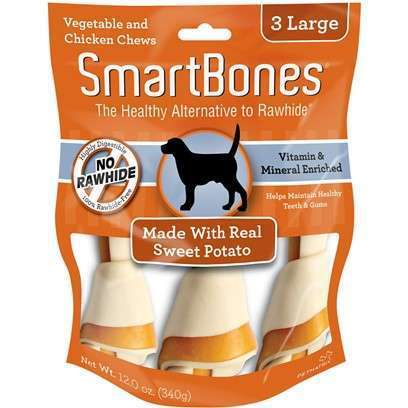 SmartBones Rawhide-Free Sweet Potato Dog Treats 12-oz, Large 3-Pack