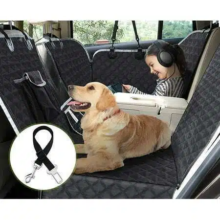 Special dog blanket for car back seat with armrests car seat blanket with back seat / trunk with seat belt / tear-proof / waterproof suitable for most cars and SUVs