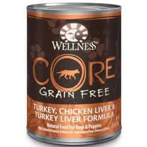Wellness Core Turkey, Chicken Liver & Turkey Liver Formula Dog Food | 12.5 oz-12pk