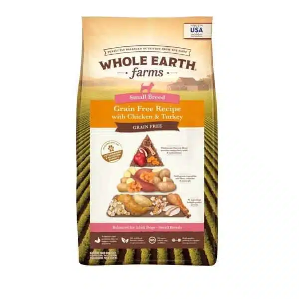 Whole Earth Farms Grain Free Small Breed Chicken & Turkey Recipe Dog Food | 12 lb