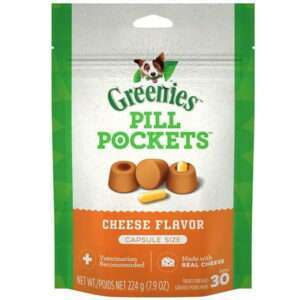 Greenies Pill Pockets Cheese Flavor Capsules [Dog Made in the USA Dog Treats ] 30 count