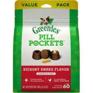 Greenies Pill Pockets Dog Treats Hickory Smoke Flavor [Dog Treats Packaged ] 15.8 oz