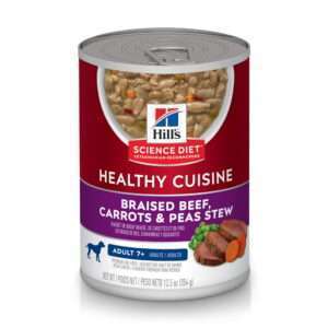 Hill's Science Diet Healthy Cuisine Adult 7+ Braised Beef, Carrots, & Peas Stew Canned Dog Food - 12.5 oz, case of 12