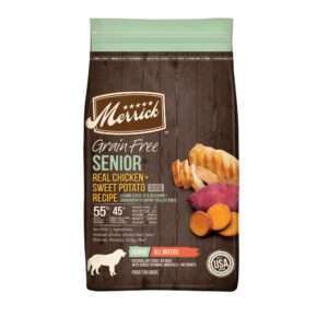 Merrick Senior Dry Dog Food Real Chicken & Sweet Potato Grain Free Dog Food Recipe - 10 lb Bag
