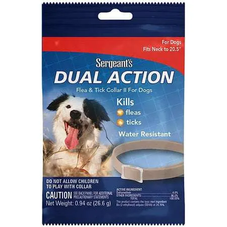 Sergeant s Dual Action Flea and Tick Collar II For Dogs 20 5 Inch