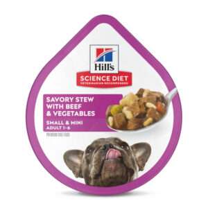 Hill's Science Diet Adult Small Paws Savory Stew with Beef & Vegetables Dog Food Trays - 3.5 oz, case of 12